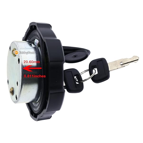 FP FRIDAYPARTS FridayParts Fuel Cap 2658575 with Keys 459A for Caterpillar CAT Mini Excavator 303.5C 304C CR 305.5D 308E Replacement - View 4 of 7