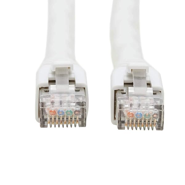 TRIPP LITE Tripp Lite Cat8 Snagless Ethernet Cable, 25G/40G Certified Network Patch Cable, 22 AWG S/FTP, PoE, White, 6 Feet / 1.8 Meters, Life Limited Manufacturer's Warranty (N272-006-WH) - View 4 of 6