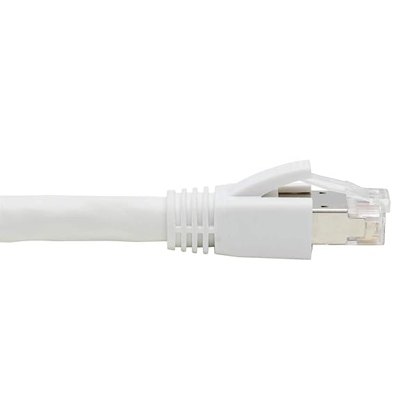 TRIPP LITE Tripp Lite Cat8 Snagless Ethernet Cable, 25G/40G Certified Network Patch Cable, 22 AWG S/FTP, PoE, White, 6 Feet / 1.8 Meters, Life Limited Manufacturer's Warranty (N272-006-WH) - View 5 of 6