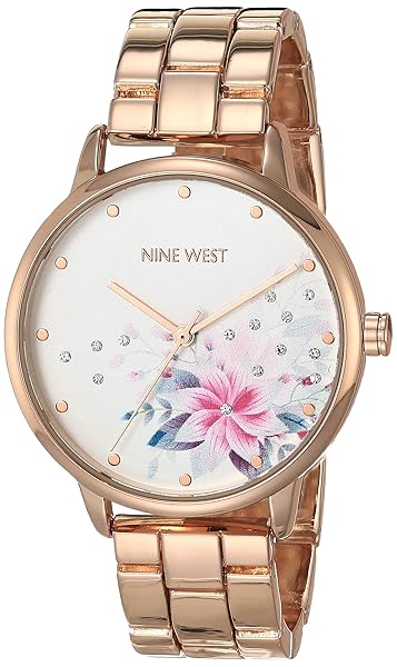 Nine West Shop Nine West Women's Crystal Accented Bracelet Watch - Stylish & Elegant Timepiece