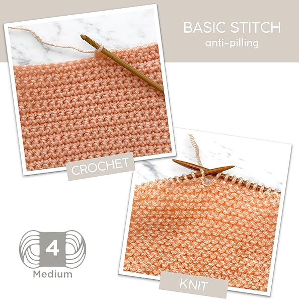 Lion Brand Yarn Lion Brand Yarn Basic Stitch Anti-Pilling Knitting Yarn 3-Pack Red Heather Ideal for Crocheting - View 4 of 6