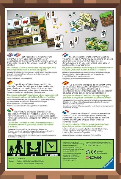 Ravensburger Ravensburger Minecraft Builders and Biomes Farmers Market Expansion Strategy Board Game for Ages 10 and Up Amazon Exclusive - View 3 of 4