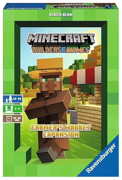 Ravensburger Ravensburger Minecraft Builders and Biomes Farmers Market Expansion Strategy Board Game for Ages 10 and Up Amazon Exclusive
