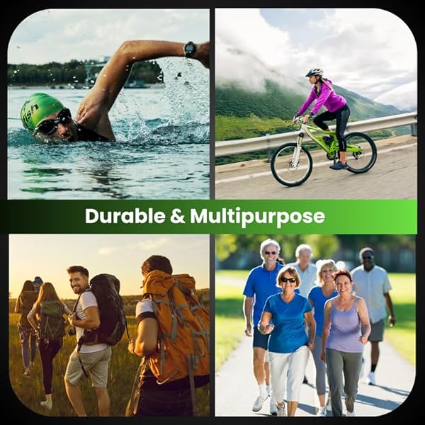 STUNNING SELECTION ALPINE Sporty Premium Silicone Adjustable 26mm Watch Band Replacement for Men and Women Waterproof Multi-purpose Black Watch Straps - View 3 of 7