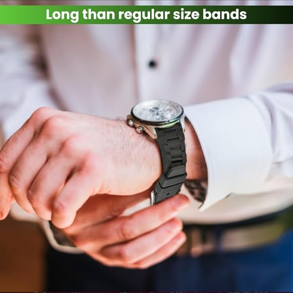 STUNNING SELECTION ALPINE Sporty Premium Silicone Adjustable 26mm Watch Band Replacement for Men and Women Waterproof Multi-purpose Black Watch Straps - View 7 of 7