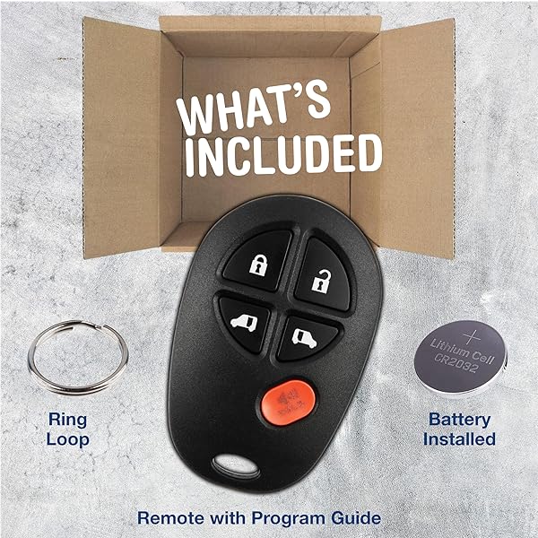 KeylessOption KeylessOption Key Fob for 2004 to 2018 Toyota Sienna with Programming Guide 5-Button GQ43VT20T Keyless Entry Remote Control - View 3 of 9