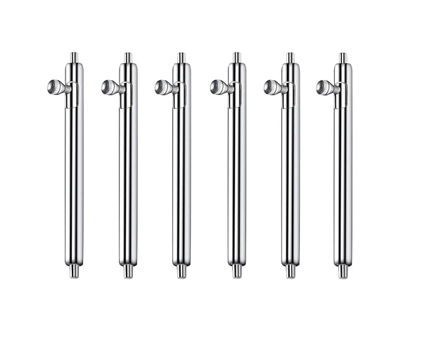 NICKSTON NICKSTON 6pcs Stainless Steel Quick Release Spring Bar Pins for Watch Bands 18mm to 24mm Silver 22mm 1.5mm Thickness