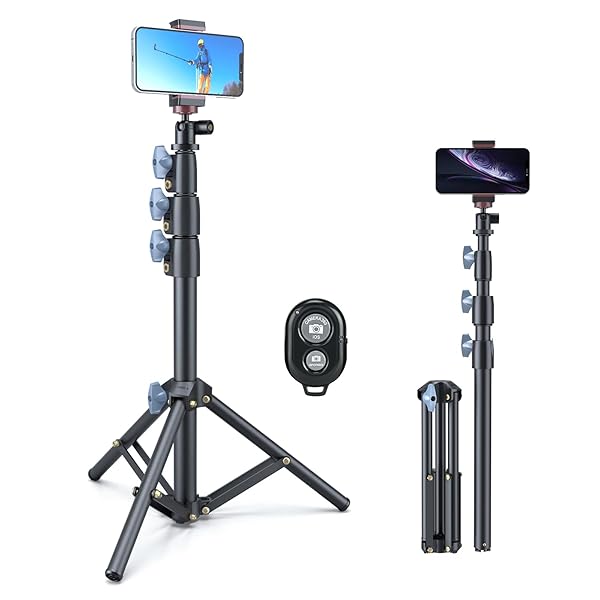 LINCO "LINCO Selfie Stick & Tripod: Heavy Duty, Lightweight, Bluetooth Remote, Extends to 52" for Apple & Android - Perfect for Every Shot!"