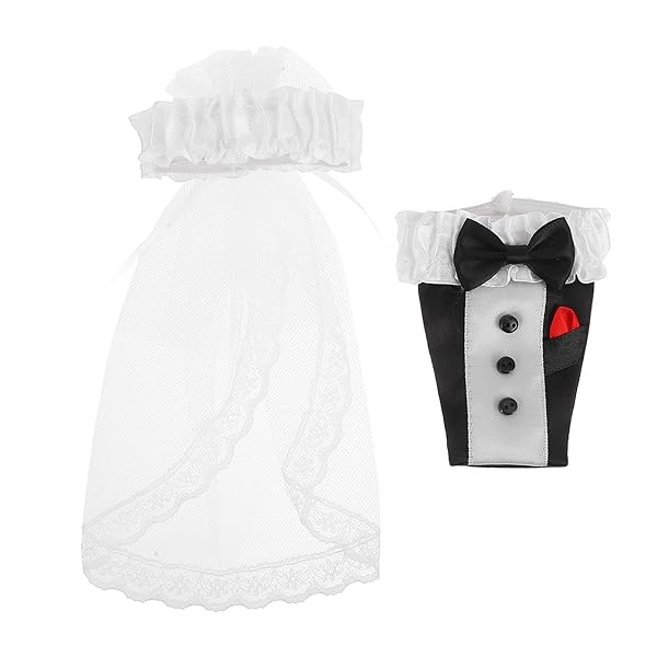 STOBOK STOBOK 2pcs Wedding Wine Bag Set - Bride & Groom Bottle Covers for Party Decor & Centerpieces