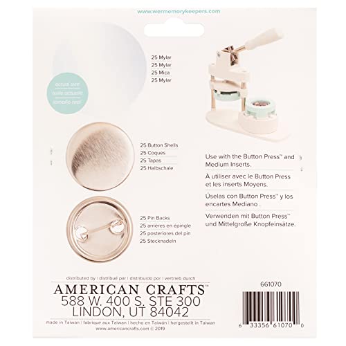 We R Memory Keepers Custom 37mm Buttons: We R Memory Keepers Button Press Refill - 25 Pack for School, Work & Church Activities - View 3 of 4