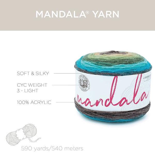 Lion Brand Yarn Lion Brand Yarn Mandala Yarn Dragon 1 Skein for Knitting and Crocheting Projects - View 5 of 8