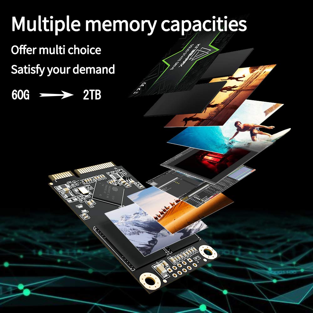 Kingshark Gamer Kingshark Gamer 64GB mSATA Internal Solid State Drive High Performance for Desktop and Laptop SATA III 6Gb/s - View 5 of 8