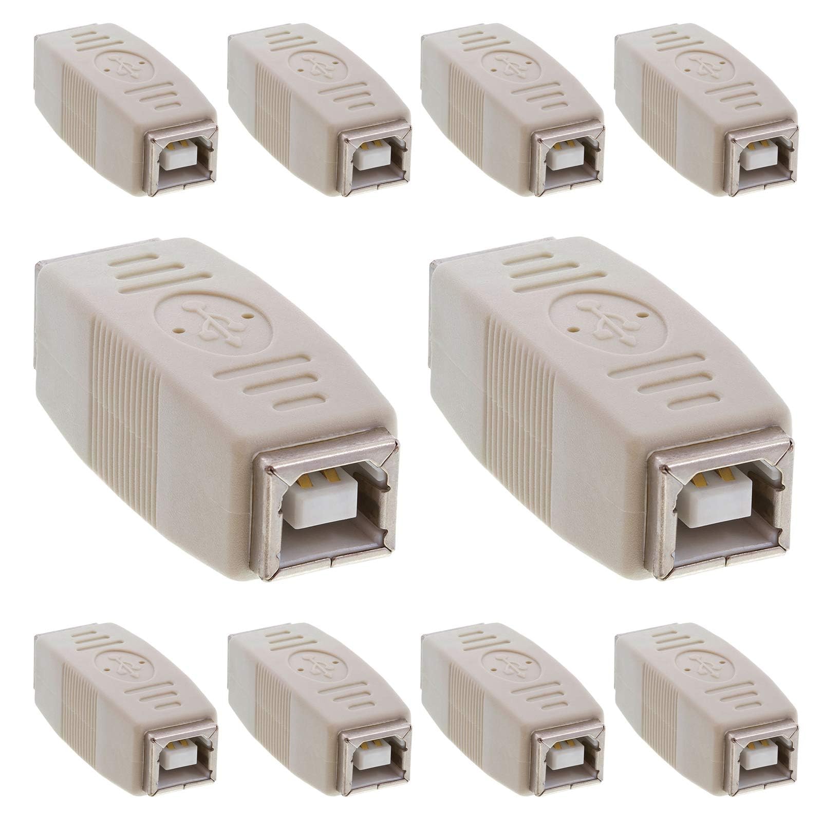 Cmple 10 Pack USB 2.0 B Female to B Female Adapters - High-Quality Connectors for Easy Device Linking
