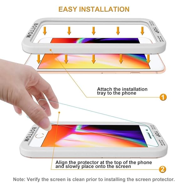 Supershieldz Supershieldz 2 Pack Tempered Glass Screen Protector for iPhone 8 and 7 Easy Installation Anti Scratch Bubble Free 0.32mm - View 4 of 8