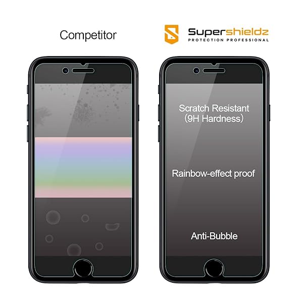 Supershieldz Supershieldz 2 Pack Tempered Glass Screen Protector for iPhone 8 and 7 Easy Installation Anti Scratch Bubble Free 0.32mm - View 5 of 8