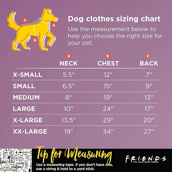 Friends the TV Show Friends TV Show Iconic Logo Black Dog T-Shirt Soft Lightweight Jersey Cotton Blend Machine Washable Size XL for Large Dogs - View 6 of 7