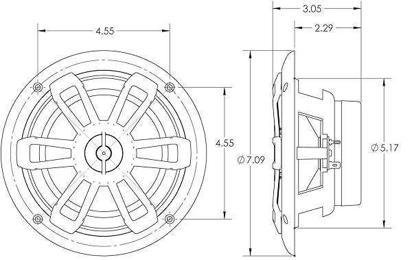 MB Quart MB Quart NF1-116 Nautic Series 6.5 Inch 80 Watt Coaxial Speakers White for Superior Sound Quality - View 4 of 7