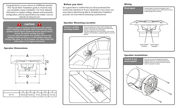 MB Quart MB Quart NF1-116 Nautic Series 6.5 Inch 80 Watt Coaxial Speakers White for Superior Sound Quality - View 5 of 7