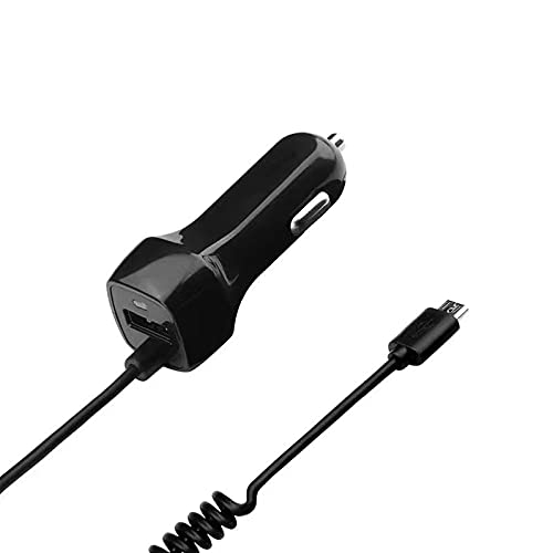 BoxWave BoxWave Car Charger for Samsung Galaxy Z Flip with Extra USB Port and Built-in Cable Black - View 4 of 10