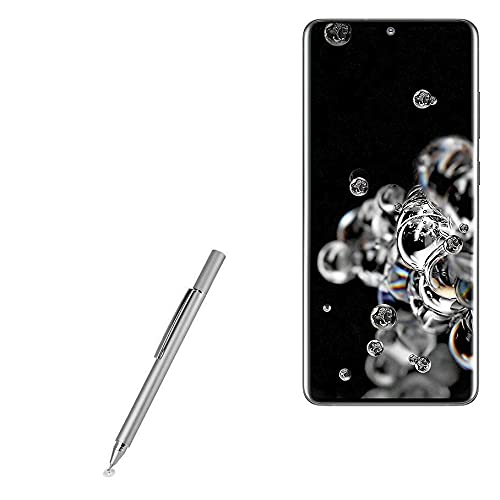BoxWave Stylus Pen for Samsung Galaxy S20 Ultra 5G FineTouch Capacitive Super Precise Metallic Silver
