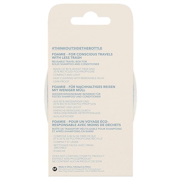 Foamie FOAMIE Travel Buddy Shampoo Bar Case with Removable Shelf Water Tight Sustainable Ideal for Travel Camping and Shower Use - View 8 of 8