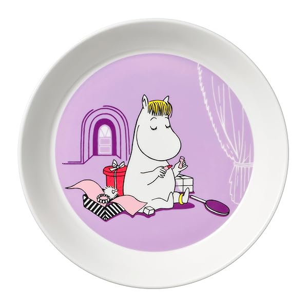 Arabia Arabia Moomin Plate 7.48in Snorkmaiden Lilac Perfect for Collectors and Everyday Use