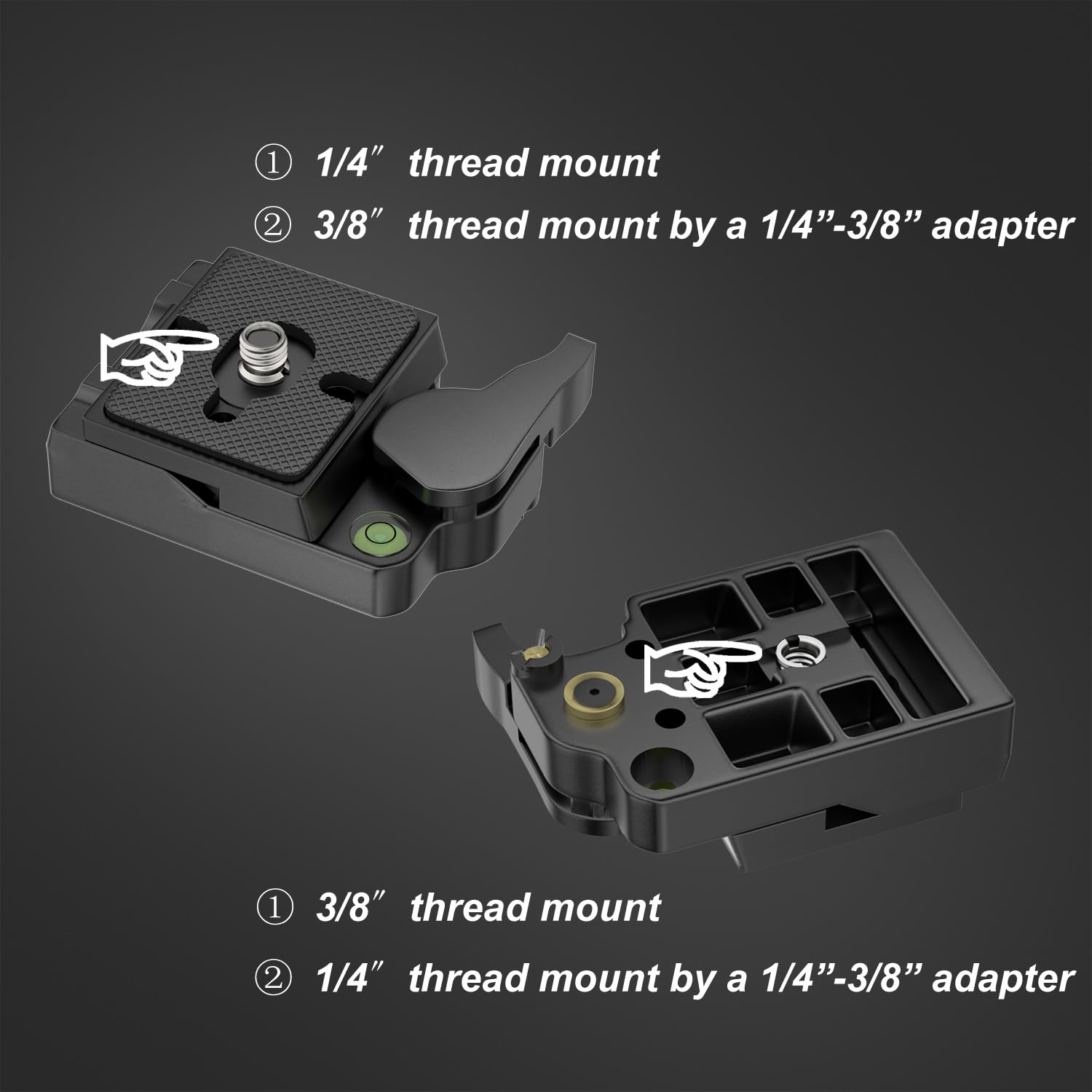 SIOTI SIOTI 323 RC2 Quick Release Plate Adapter for Manfrotto Tripods & Monopods - Fast Connect & Release - View 4 of 6