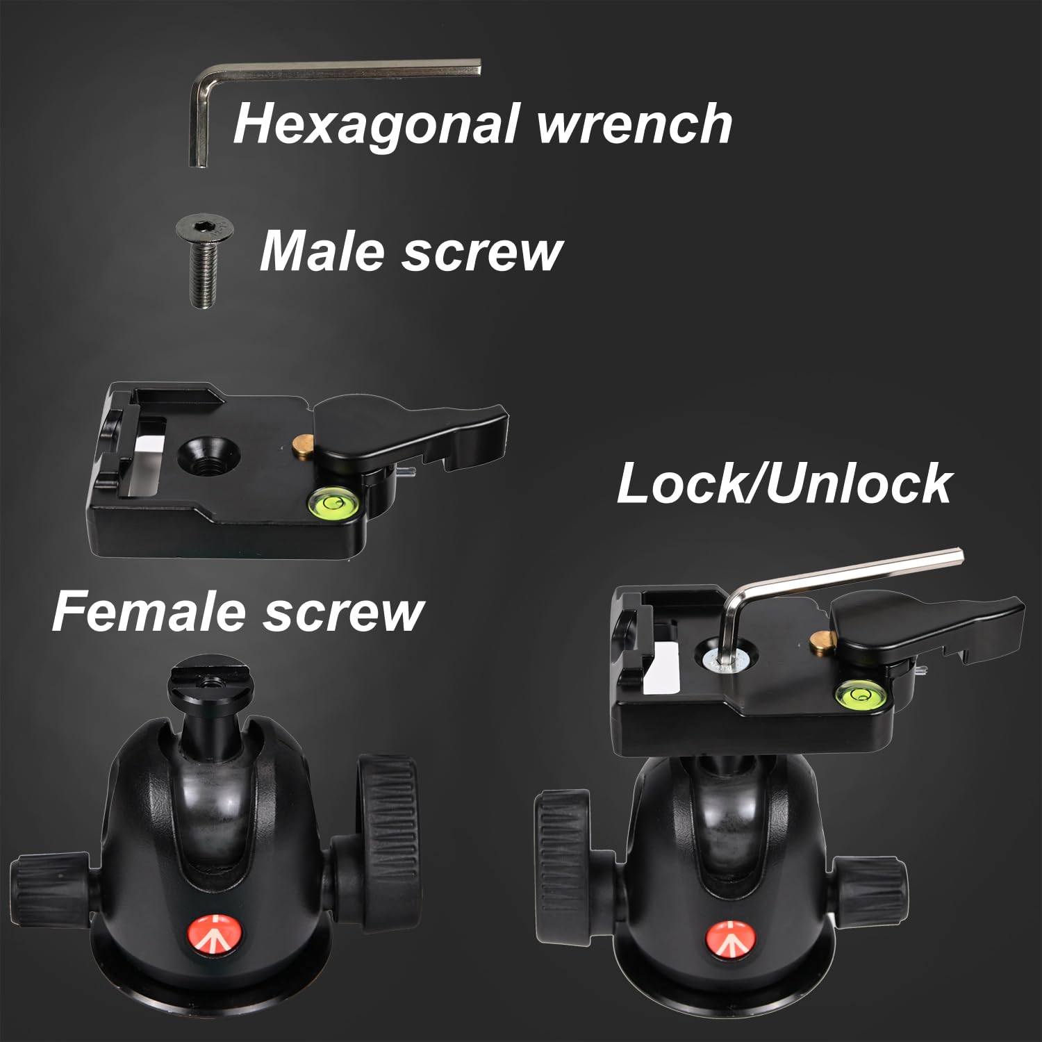 SIOTI SIOTI 323 RC2 Quick Release Plate Adapter for Manfrotto Tripods & Monopods - Fast Connect & Release - View 5 of 6