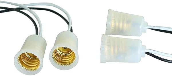 DazzyD E12 Lamp Socket 5PCS Candle Candelabra Light Holder Base with Leads for Easy Installation - View 3 of 4