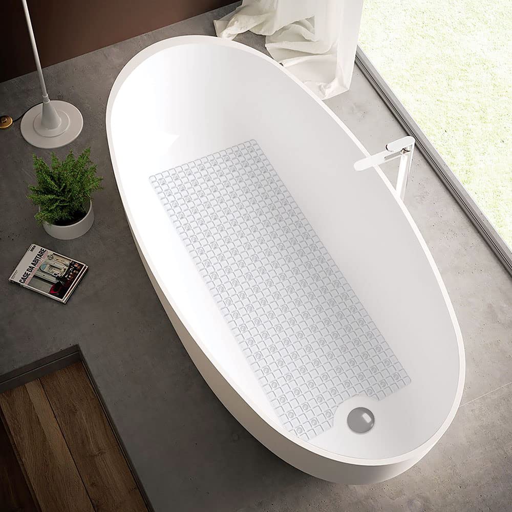 DEXI DEXI Non-Slip Bathtub Mat 39x16 - Extra Long, Suction Cups, Drain Holes, Machine Washable for Safe Showering - View 9 of 9
