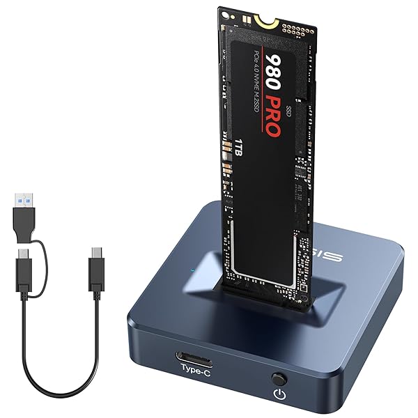 FREEGENE ACASIS NVME to USB Docking Station: Fast 10Gbps M.2 Adapter with Aluminium Alloy for NVMe & SATA SSDs