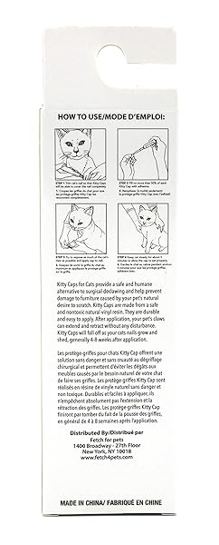 Kitty Caps Kitty Caps Nail Caps for Cats Hot Purple and Hot Pink 40 Count Large 3 Pack Safe Stylish Humane Alternative to Declawing - View 3 of 7