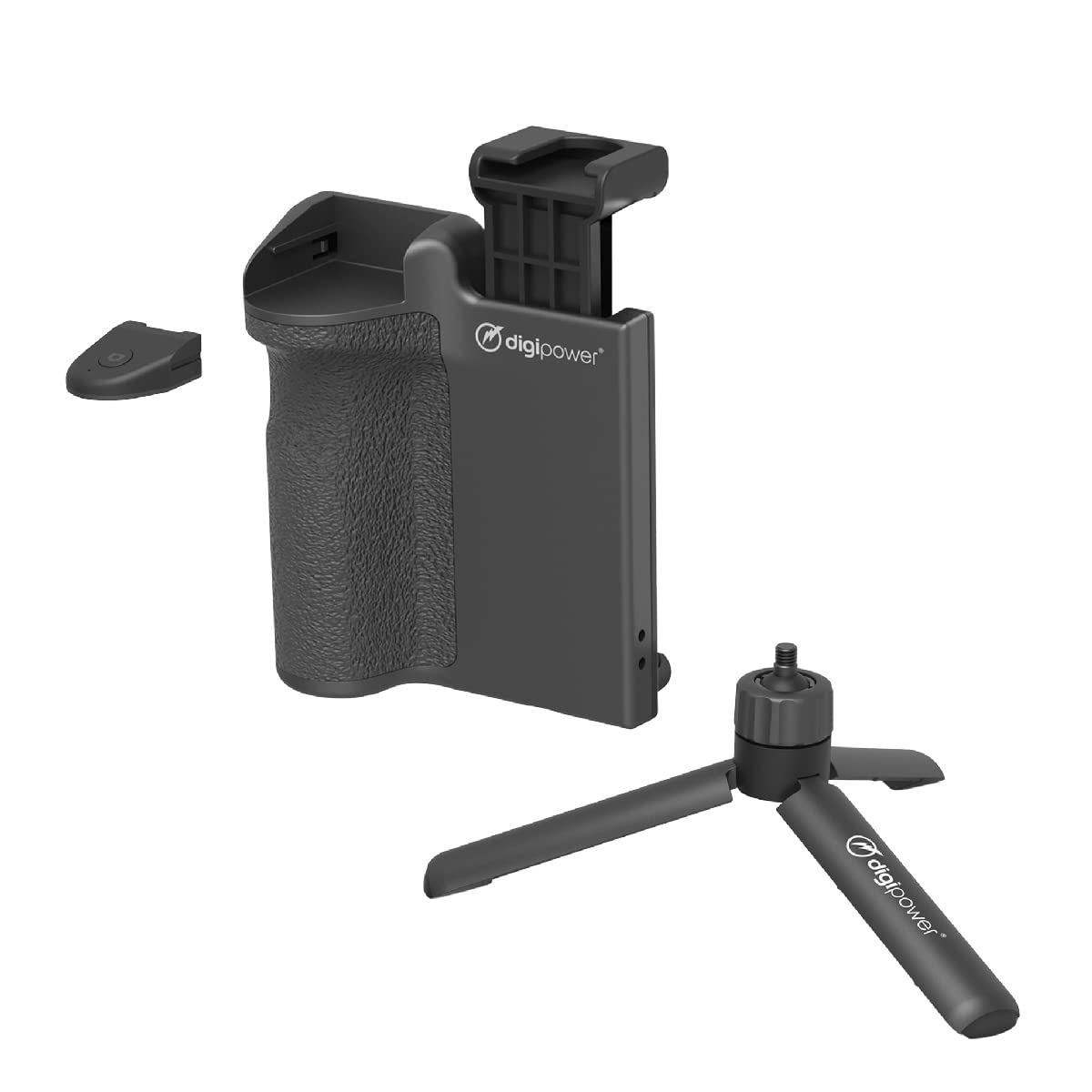 DigiPower DigiPower Pocket Grip Stabilizer with Wireless Remote and Mini Tripod for Mobile Phones Ideal for YouTube TikTok and Instagram Videos
