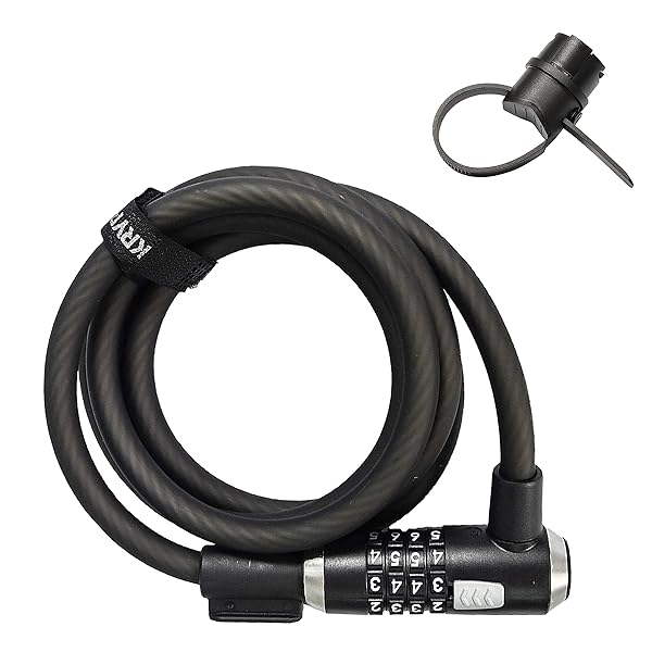 Kryptonite Secure Your Bike with Kryptonite KryptoFlex: Heavy-Duty 12mm Steel Cable Lock - 2FT/6FT/10FT Options Available!