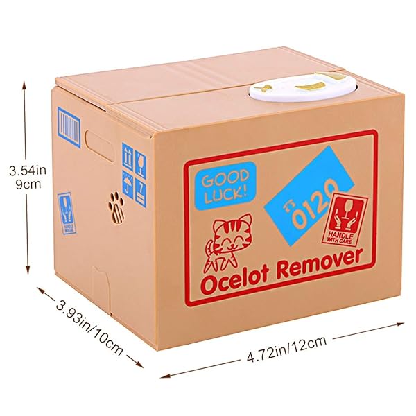 EBTOOLS Cat Stealing Money Bank Cute Kitty Coin Piggy Bank for Kids Creative Gift Auto Money Saving Box - View 2 of 9