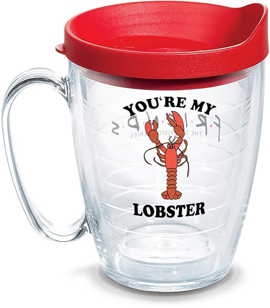 Tervis Tervis Friends Lobster Double Walled Insulated Tumbler Travel Cup 16oz Made in USA Keeps Drinks Cold and Hot Classic Design