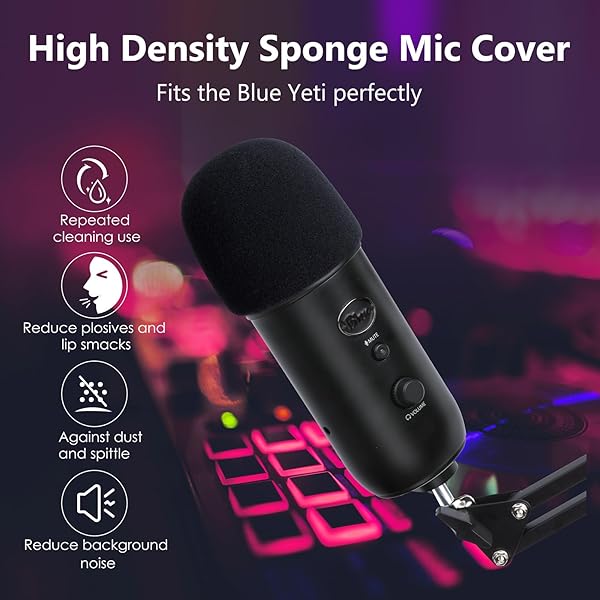 YOUSHARES Blue Yeti Microphone Stand with Foam Cover Suspension Boom Scissor Arm and Pop Filter by YOUSHARES for Optimal Sound Quality - View 2 of 8