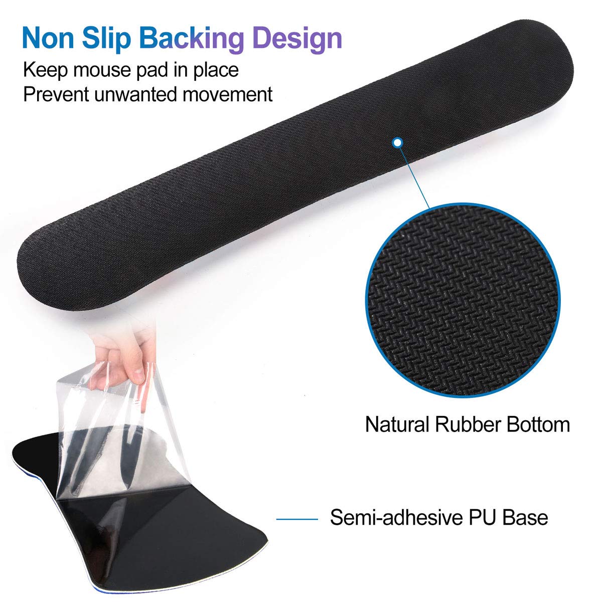 ToLuLu ToLuLu Ergonomic Keyboard Wrist Rest and Cute Gel Mouse Pad Set for Pain Relief and Comfort in Nebula Galaxy Design - View 7 of 7