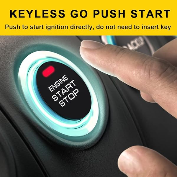 BANVIE BANVIE Passive Keyless Entry Car Alarm System Remote Engine Starter Push to Start Ignition Button Compatible with Original Siren - View 2 of 6