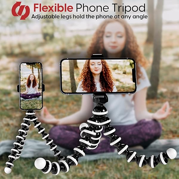 TalkWorks Flexible Tripod for iPhone & Android - Bendable Legs, Remote for Selfies & Vlogging | TALK WORKS - View 3 of 8