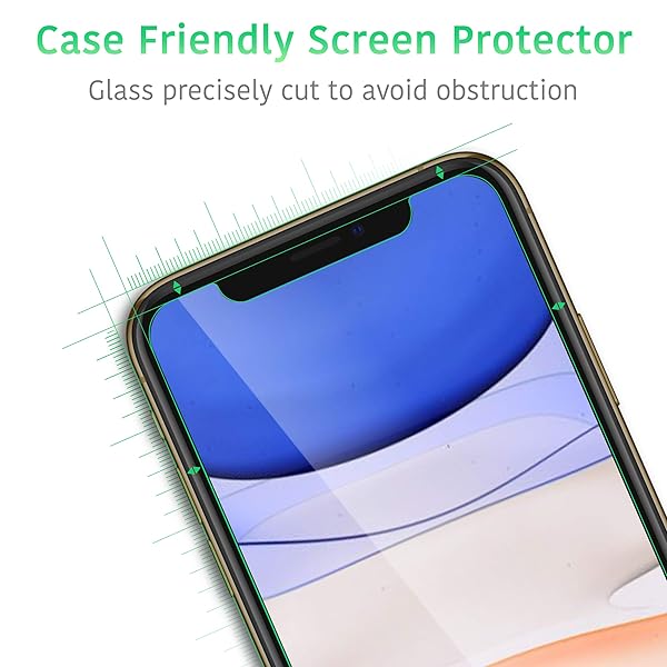 TalkWorks TalkWorks Tempered Glass Screen Protector for iPhone 11 XR Pack of 3 Anti-Glare Shatter Proof Ultra Thin with Installation Tray - View 8 of 8