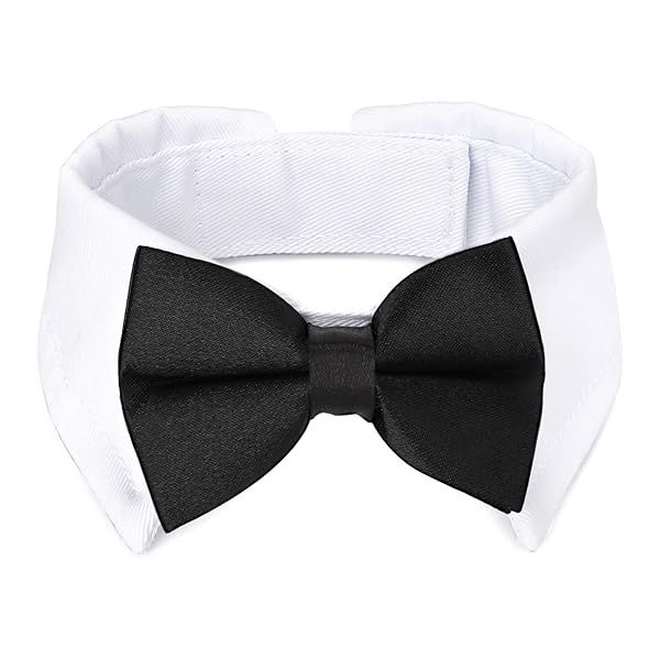 Segarty Segarty Black Bow Tie Cat Collar Adjustable Tuxedo Bowtie for Cats and Small Dogs Perfect for Weddings and Birthdays
