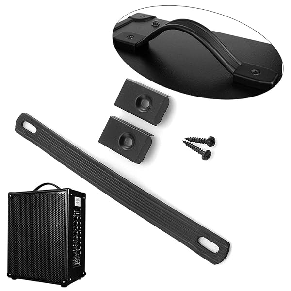 DGZZI DGZZI 2PCS 8Inch Black Guitar Amplifier Speaker Cabinet Handle Strap with Metal End Caps - View 2 of 6
