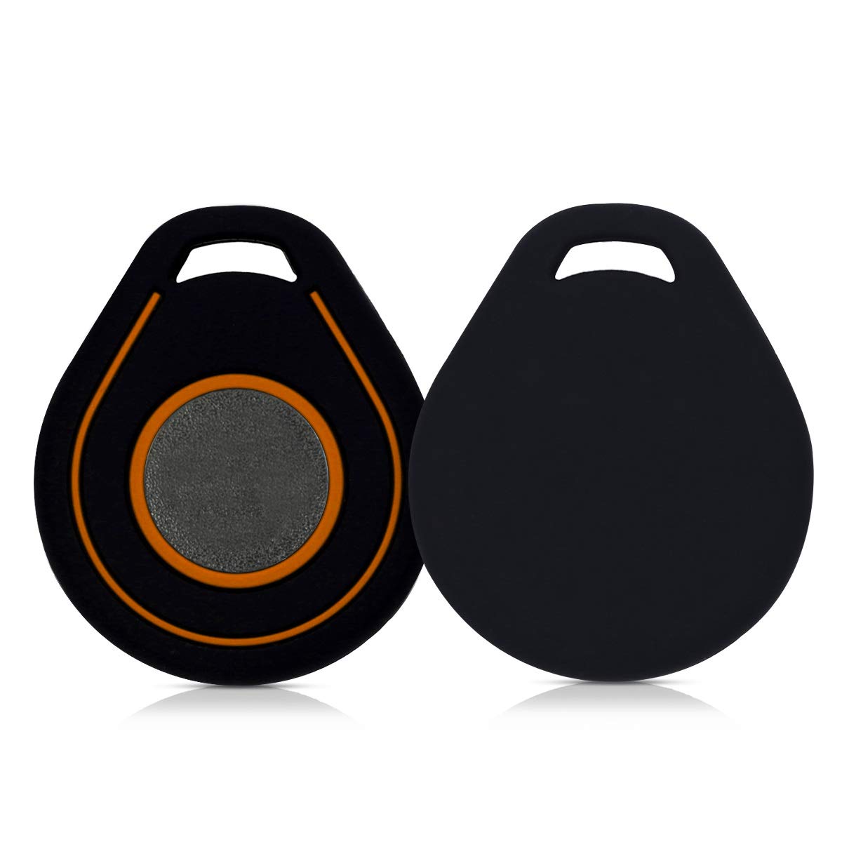 kwmobile KWMobile Silicone Cover for Harley Davidson Key Fob - Protective Black/Orange Case for Motorcycle Remote Key