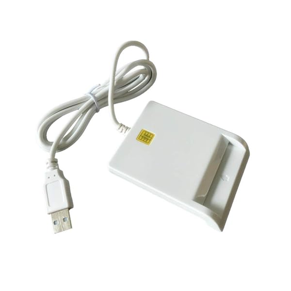 XCRFID ISO7816 Contact Smart Card Reader DOD Military USB CAC Compatible with Windows Mac OS and Linux Systems White - View 5 of 8