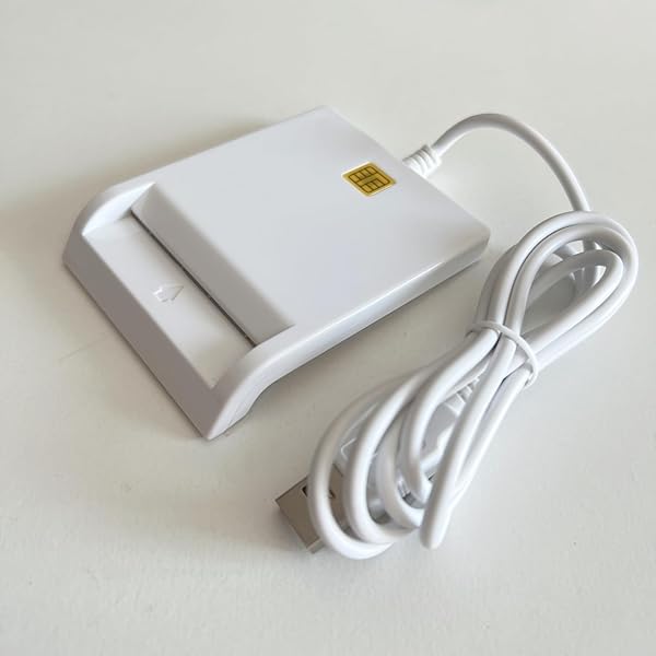 XCRFID ISO7816 Contact Smart Card Reader DOD Military USB CAC Compatible with Windows Mac OS and Linux Systems White - View 6 of 8