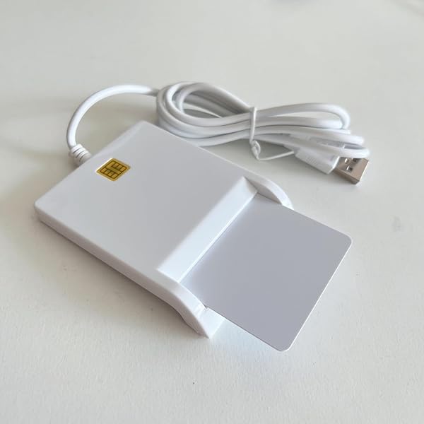 XCRFID ISO7816 Contact Smart Card Reader DOD Military USB CAC Compatible with Windows Mac OS and Linux Systems White - View 7 of 8