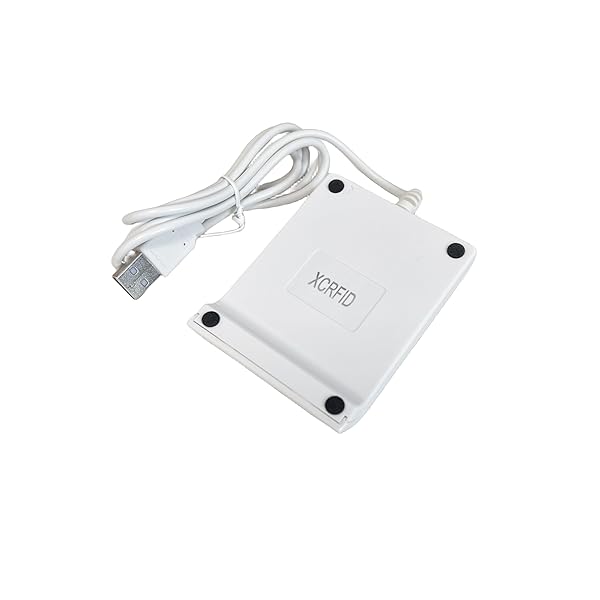 XCRFID ISO7816 Contact Smart Card Reader DOD Military USB CAC Compatible with Windows Mac OS and Linux Systems White - View 8 of 8
