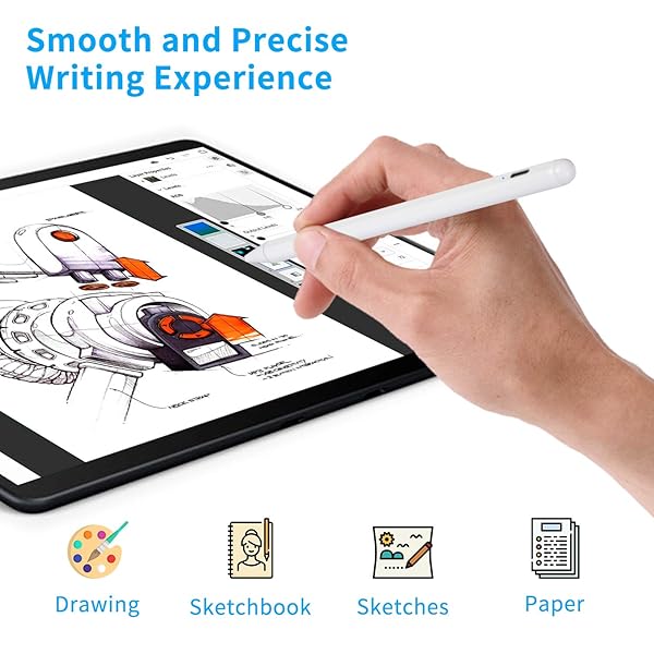 EDIVIA Electronic Stylus Pen for Samsung Galaxy Tab A Ultra Fine Tip Digital Pencil for Note Taking White - View 5 of 6
