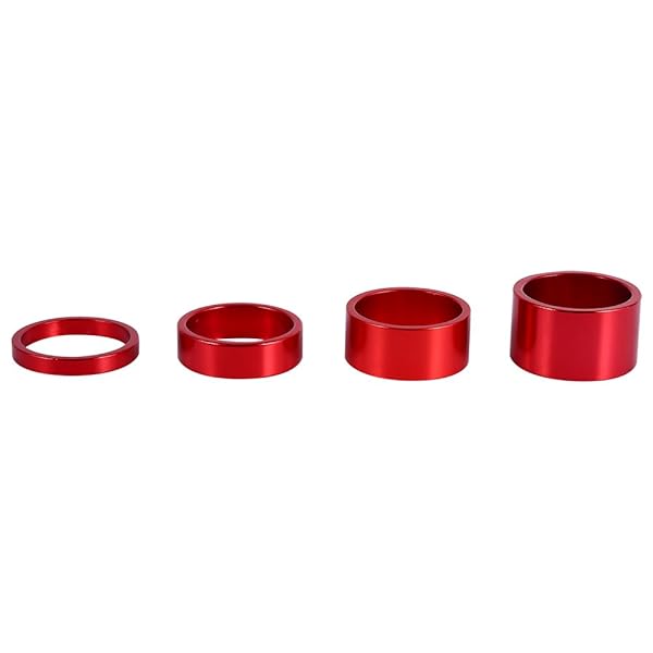 Headset Spacer Set 4 Pieces 5mm 10mm 15mm 20mm Aluminum Alloy for MTB and Road Bikes